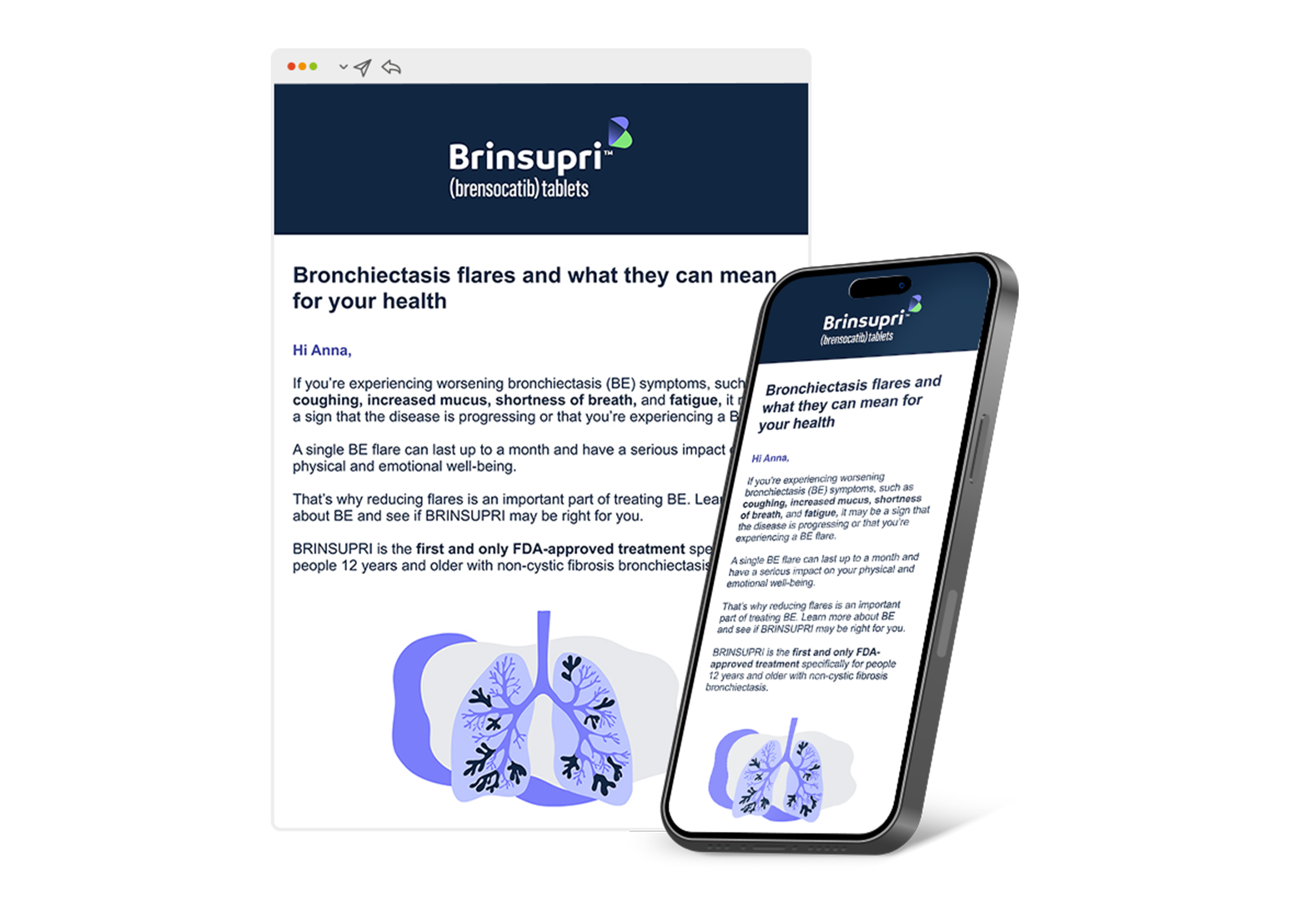 Phone with BRINSUPRI email image